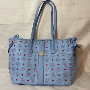 MCM Blue and Purple Tote Bag
